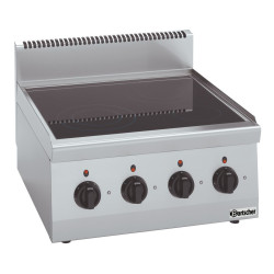 BARTSCHER - Fourneau électrique Vitrocéramique 4 zones de cuisson 8 kW SERIE 600 A T