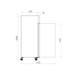 ARMOIRE RÉFRIGÉRÉE NÉGATIVE - INOX - 1 PORTE PLEINE - 700 L - GN 2/1