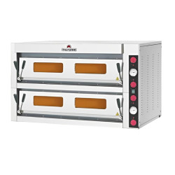 Italforni - Four à pizza avec commandes mécaniques - Série TK - 2 chambres - 12 pizzas - Profondeur 940 mm
