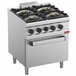 DIAMOND - Fourneau gaz 4 brûleurs 4x 5,5 Kw  électrique à convection GN 1/1