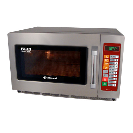 DIAMOND - Four micro-ondes digital en inox GN 2/3 2100 W. 34 Lt
