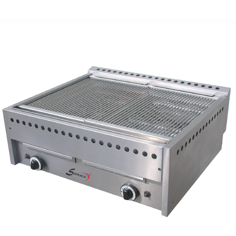 Wood steak grill gaz double -100 pièces/heures