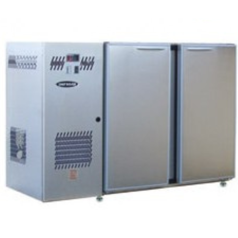 Unifrigor - Arrière-bar Inox - 223 litres - Série CLASSIC - Groupe logé - 2 petites portes pleines