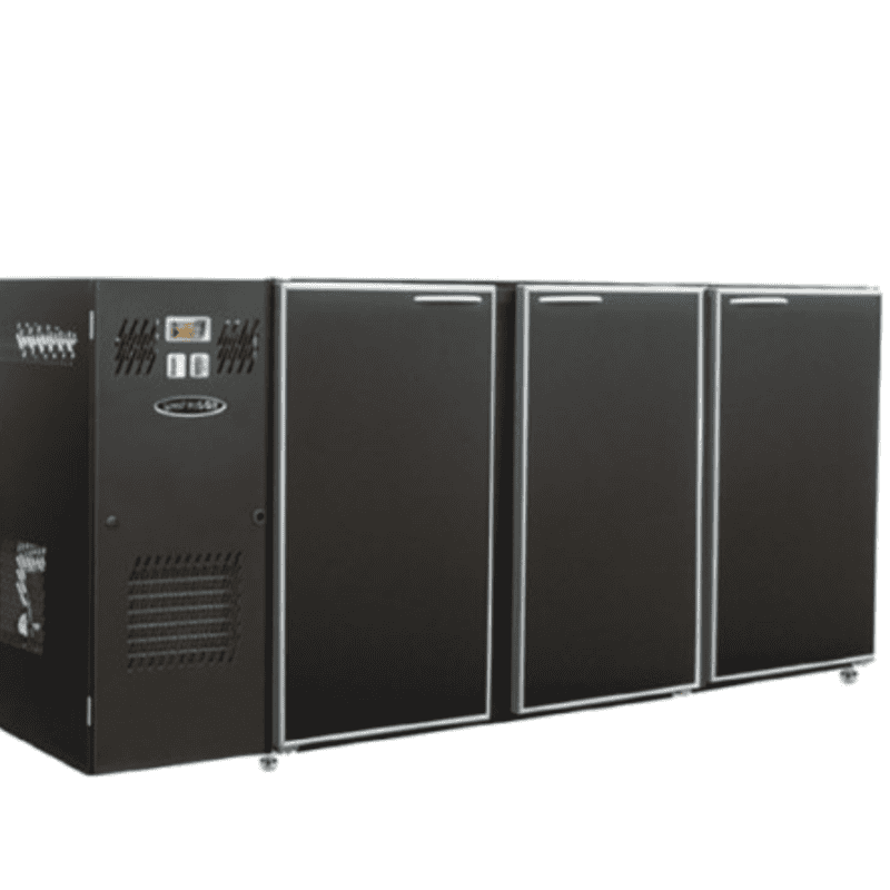 Unifrigor - Arrière-bar Skinplate  - 736 litres - Série CLASSIC - Groupe logé - 3 larges portes pleines