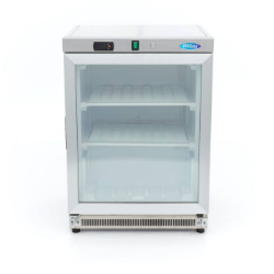 MAXIMA - Congélateur -22/-18°C - 200 L - acier inoxydable - avec porte en verre