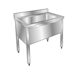 NOSEM - Plonge pâtissière inox - 1 bac - Profondeur 700 mm - Longueur 1200 mm - Sans étagère - PGGN12T