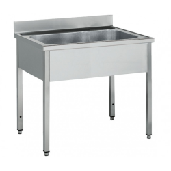 NOSEM - Plonge pâtissière inox - 1 bac - Profondeur 700 mm - Longueur 1400 mm - Sans étagère