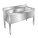 NOSEM - Plonge pâtissière inox - 1 bac - Profondeur 700 mm - Longueur 1600 mm - Sans étagère