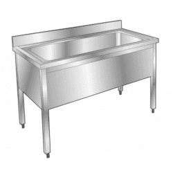 NOSEM - Plonge pâtissière inox - 1 bac - Profondeur 700 mm - Longueur 1600 mm - Sans étagère
