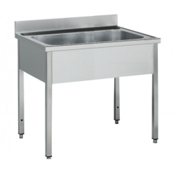 NOSEM - Plonge pâtissière inox - 1 bac - Profondeur 700 mm - Longueur 1000 mm - Sans étagère - PGGN10T