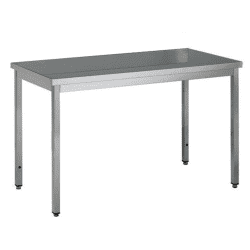 NOSEM - Table centrale inox profondeur 600 mm - Sans étagère - Longueur 1000 mm