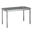 NOSEM - Table centrale inox profondeur 600 mm - Longueur 1800 mm - Sans étagère - TC618T