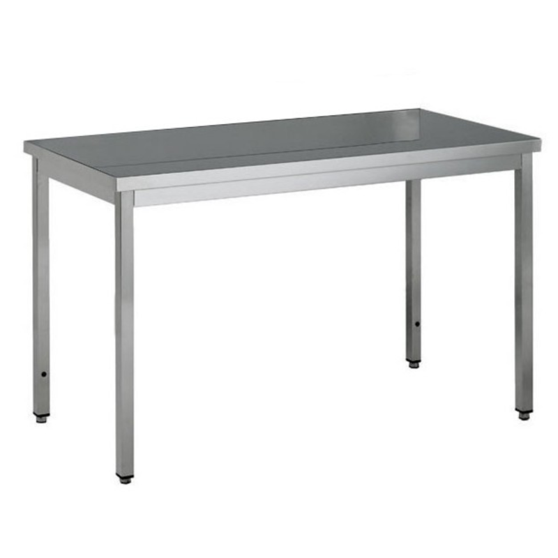 NOSEM - Table centrale inox profondeur 600 mm - Sans étagère - Longueur 2000 mm - TC620T