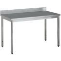 NOSEM - Table adossée inox profondeur 600 mm - Longueur 1400 mm - Sans étagère - TA614T