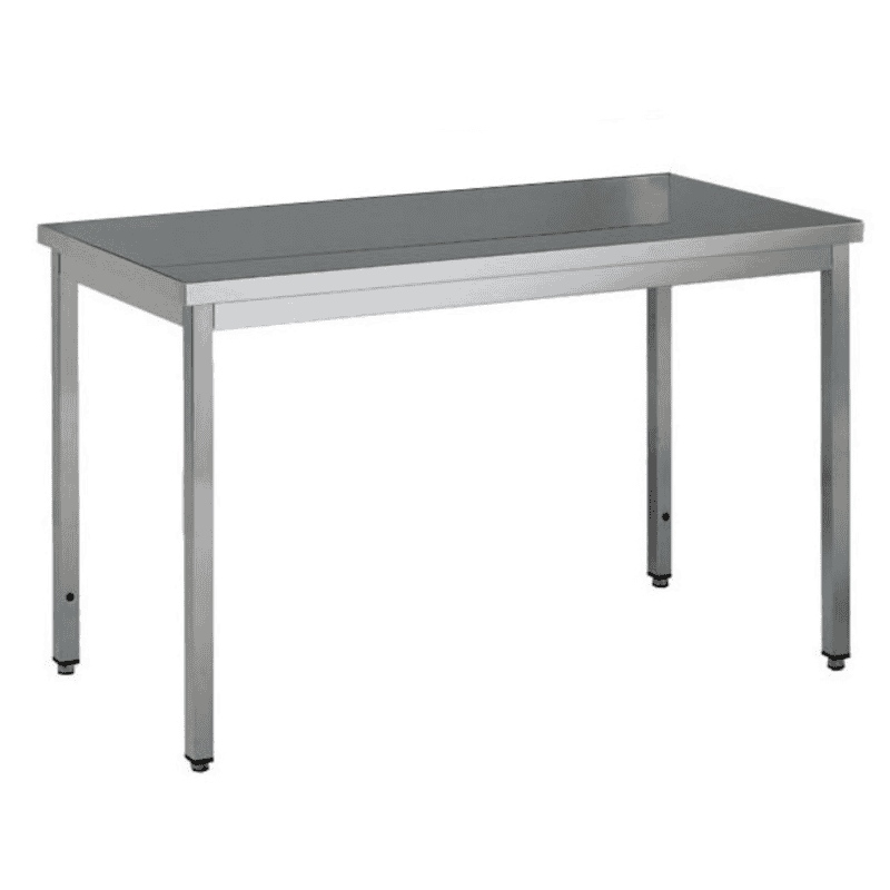 NOSEM - Table centrale inox profondeur 700 mm - Longueur 1800 mm - Sans étagère - TC718T
