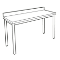 NOSEM - Table adossée inox profondeur 700 mm - Longueur 1000 mm - Sans étagère - TA710T