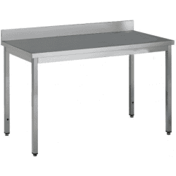 NOSEM - Table adossée inox profondeur 700 mm - Longueur 1200 mm - Sans étagère - TA712T