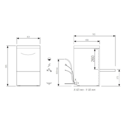 Elettrobar - FAST V1 - Lave-verres - Panier 350 x 350 mm - FAST135V1