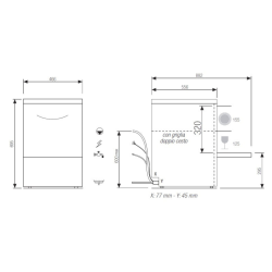 Elettrobar - NIAGARA - Lave-verres - Panier 400 x 400 mm - NIAG241V1