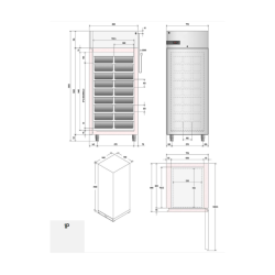 Armoire à glaces -25°/-10°C - 700L  à air - 1 porte fermée NEOS