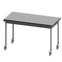 Table démontable L60/70/80 cm centrale ou dosseret sur roulettes ou vérins