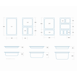 Couvercle - 1/9 GN - polycarbonate - avec ouverture pour cuillère