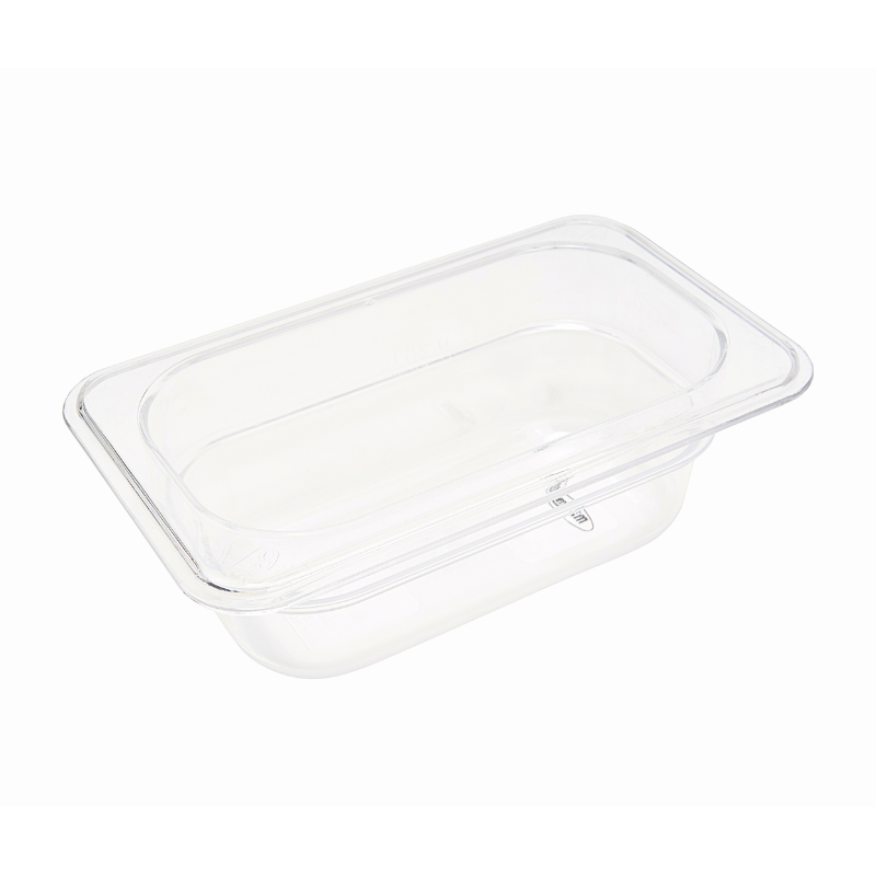 Bac GN plastique  - 1/9 GN - Prof 6.5 cm - 17,6 x 1,08 cm - polycarbonate