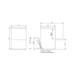COLGED - Lave-vaisselle communtable - 15 litres - Panier 500 x 500 mm - NEO600MAV1 - Avec adoucisseur