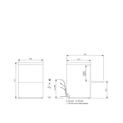 Lave-vaisselle communtable - 15 litres - NEOTECH V1 - Panier 500 x 500 mm - NEO600MPV1 - Avec pompe de vidange - COLGED