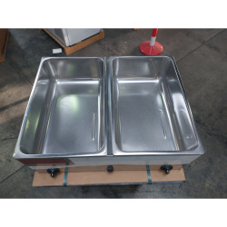 Déstockage - Bain-marie GN 2/1 avec vidange - Gamme CBS - 2x 21 L - 230 V - ACBM153