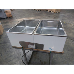 Déstockage - Bain-marie GN 2/1 avec vidange - Gamme CBS - 2x 21 L - 230 V - ACBM153