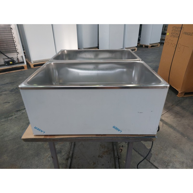 Déstockage - Bain-marie GN 2/1 avec vidange - Gamme CBS - 2x 21 L - 230 V - ACBM153