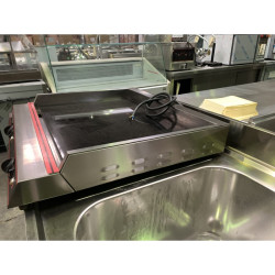 Déstockage - Plancha vitrocéramique électrique inf. lisse - 230 V - Spécial hamburgers II - L 800 mm