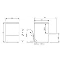 Lave-vaisselle - STEELTECH V1 - Panier 500 x 500 mm - Avec pompe de vidange - Sans adoucisseur - STEEL361PV1 - COLGED
