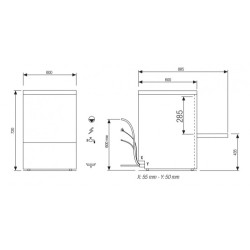 Lave-vaisselle - STEELTECH V1 - Panier 500 x 500 mm - Sans adoucisseur - STEEL361V1 - COLGED