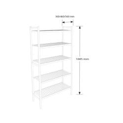 Nosem - Rayonnage duralinox 3 niveaux - Prof. 560 mm x Larg. 777 mm - RP77753