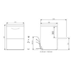 Elettrobar - FAST - Lave-vaisselle avec affichage digital - Panier 500 x 500 mm - FAST161DG