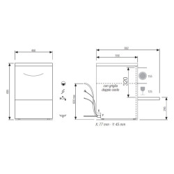 Elettrobar - RIVER - Lave-verres - Panier 400 x 400 mm - RIVER242V1