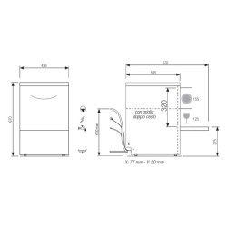 Elettrobar - FAST V1 - Lave-verres - Panier 350 x 350 mm - FAST135V1