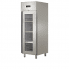 ARMOIRE RÉFRIGÉRÉE POSITIVE - INOX - 1 PORTE VITRÉE- 610 L - GN 2/1