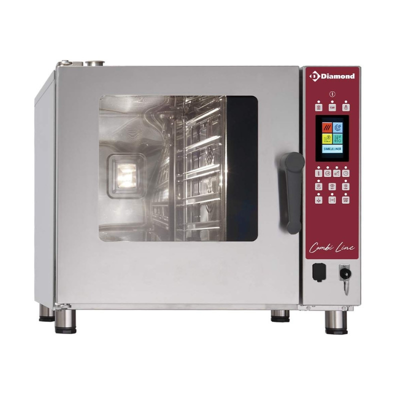 Four électrique TOUCH SCREEN vapeur - convection 5x GN 1/1 - AUTO-CLEANING