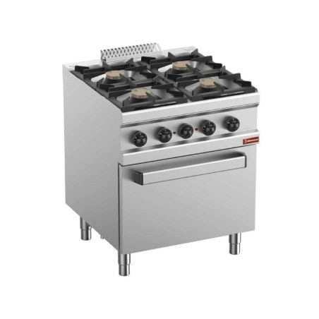 DIAMOND - Fourneau gaz 4 brûleurs 4x 5,5 Kw  électrique à convection GN 1/1