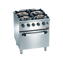 DIAMOND - Fourneau gaz 4 feux vifs sur four gaz GN 2/1 160°C à 310°C