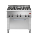 DIAMOND - Fourneau 5 feux gaz four à convection électrique 4x GN 1/1