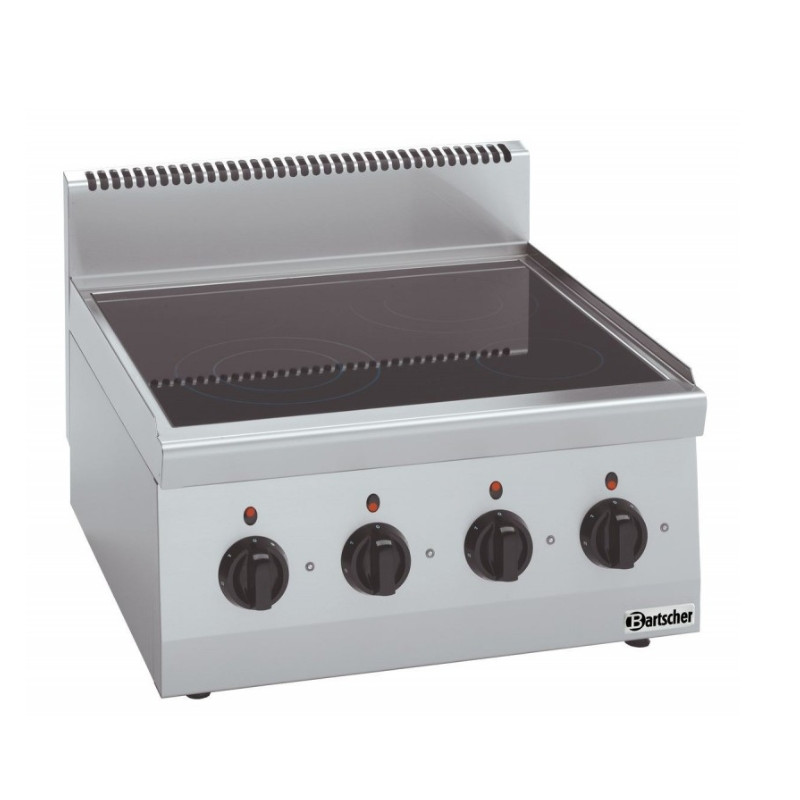 BARTSCHER - Fourneau électrique Vitrocéramique 4 zones de cuisson 8 kW SERIE 600 A T