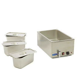MAXIMA - Bain Marie - avec robinet de vidange - GN 3 x 1/3  230 V