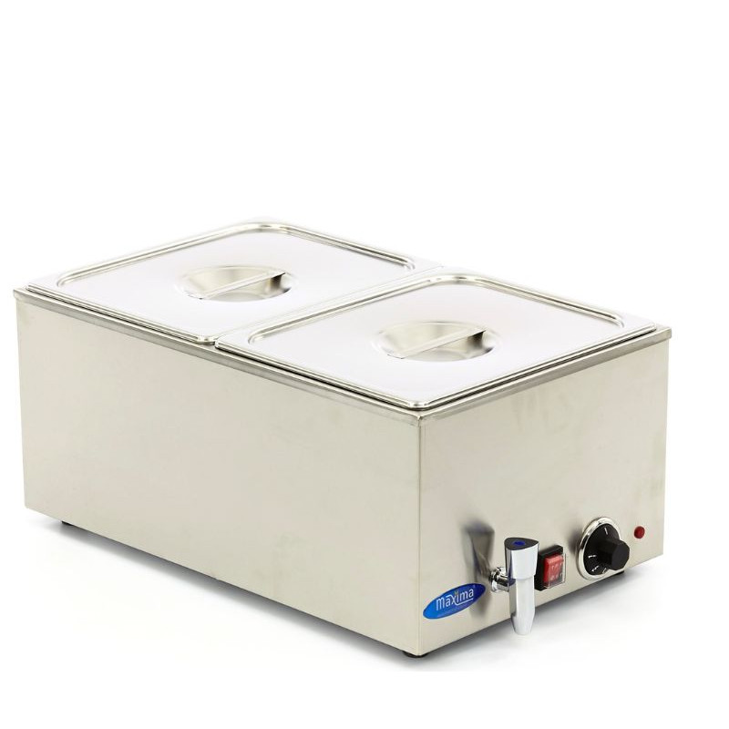 MAXIMA - Bain Marie - avec robinet de vidange - 2 x GN1/2  230 V