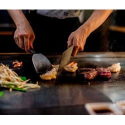 DIAMOND - Plaque "Teppanyaki" gaz 2 zones x 7 kW sur armoire