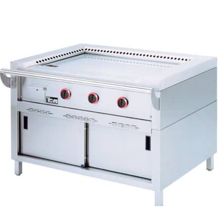 DIAMOND - Plaque "Teppanyaki" gaz, 3 zones x 7 kW sur armoire