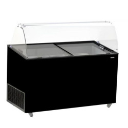 COMBISTEEL - Vitrine à crème glacée TENERIFE 454 litres bac - 10X5 LTR NOIR